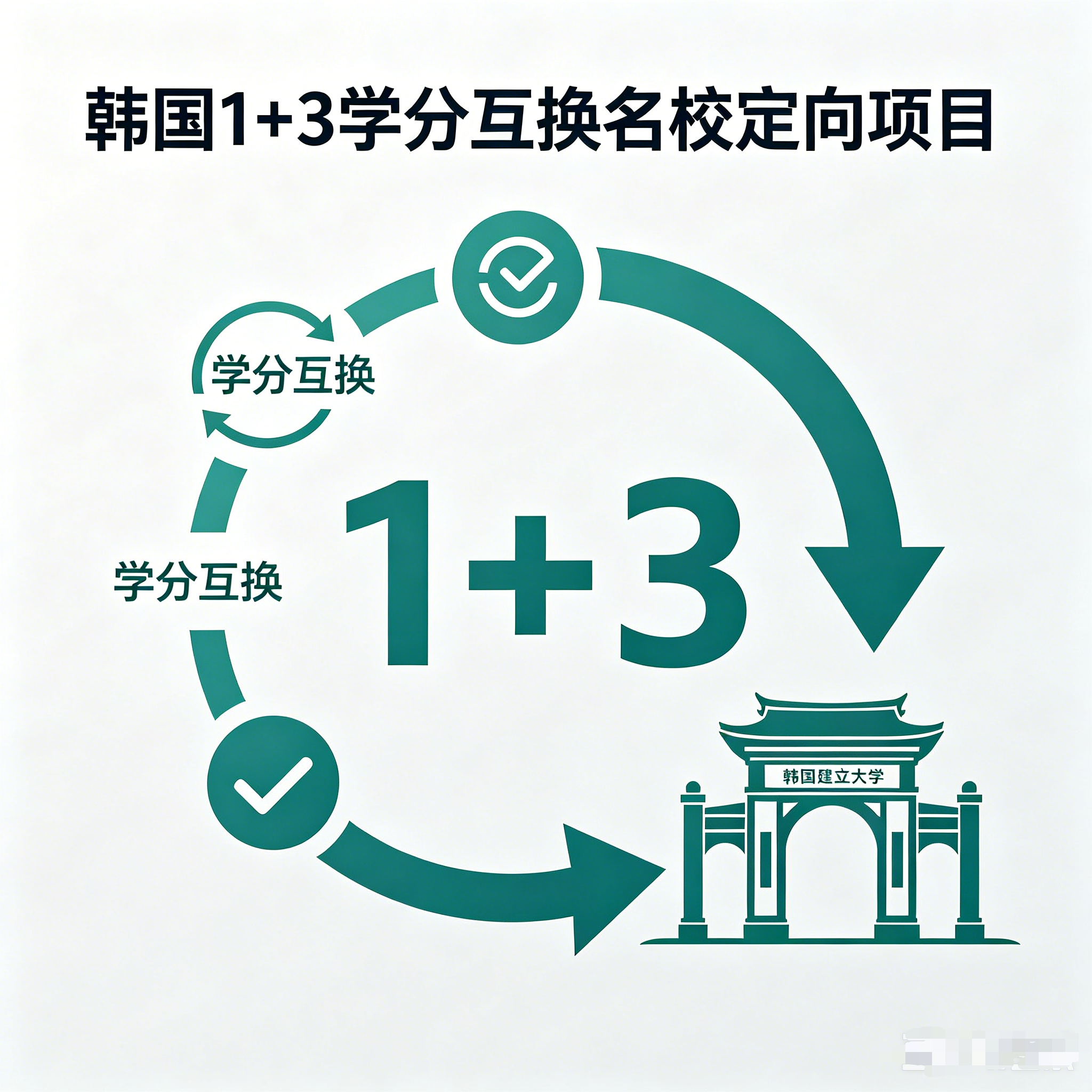 嘉兴韩国留学1+3学分互换项目（名校定向）